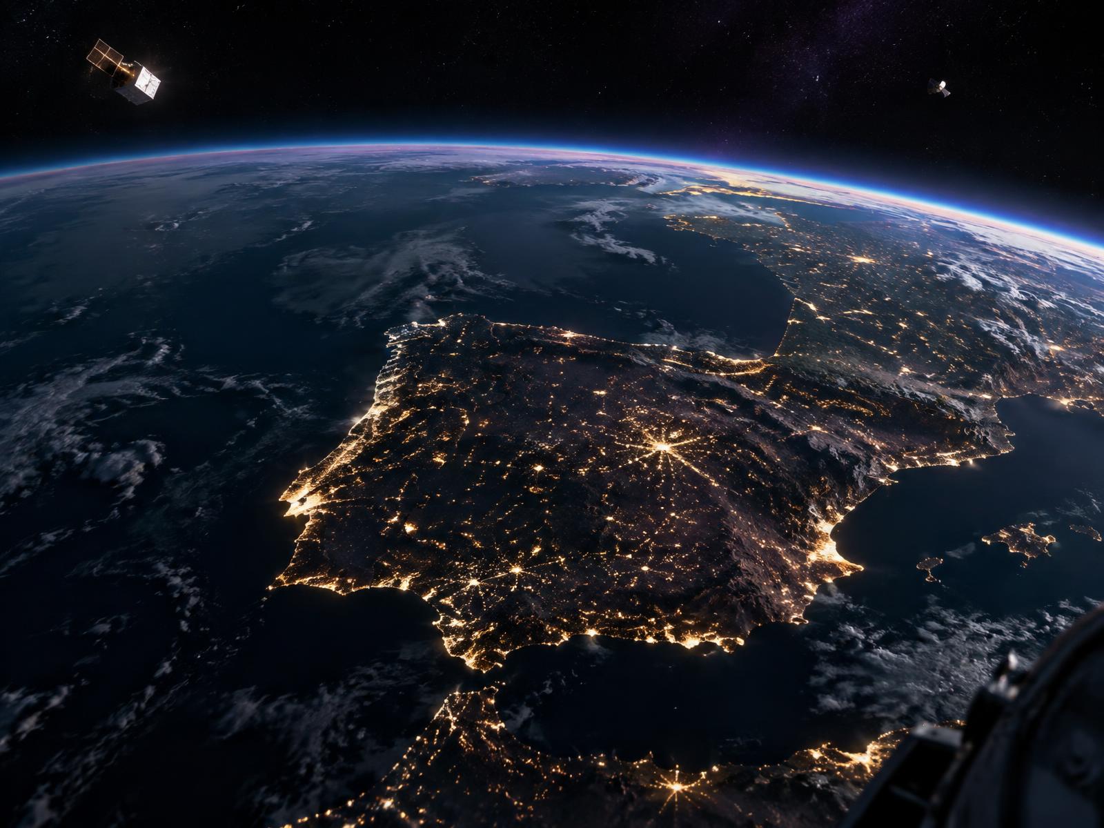 Península Ibérica vista desde la órbita baja